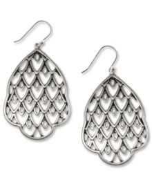 Get the drop on dramatic style with these charming chain-link earrings from Lucky Brand. The interesting openwork design lends an instant on-trend appeal to any outfit. Set in silver tone mixed metal. Approximate drop: 2-1/8 inches. Get the drop on dramatic style with these charming chain-link earrings from Lucky Brand. The interesting openwork design lends an instant on-trend appeal to any outfit. Set in silver tone mixed metal. Approximate drop: 2-1/8 inches.