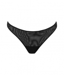 Sexy thong in fine black synthetic fiber (stretch tulle) - very comfortable due to stretch content - comfortable moderate broad waistband - perfect elastic fit - simple, stylish, sexy - fits under (almost) all outfits Sexy thong in fine black synthetic fiber (stretch tulle) - very comfortable due to stretch content - comfortable moderate broad waistband - perfect elastic fit - simple, stylish, sexy - fits under (almost) all outfits
