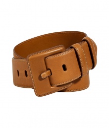 Cinch your look in style with this luxe leather belt from Ralph Lauren - Wide leather with large buckle, contrast stitching - Style with a billowy dress or high-waisted flared jeans and a silk blouse Cinch your look in style with this luxe leather belt from Ralph Lauren - Wide leather with large buckle, contrast stitching - Style with a billowy dress or high-waisted flared jeans and a silk blouse