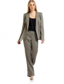THE LOOKTextured designPeaked lapelFront button closureLong sleeves with contrast ribbed panelDart details Front welt pocketsTHE FITAbout 25 from shoulder to hemTHE MATERIAL80% linen/20% cuproFully linedCARE & ORIGINDry cleanImportedModel shown is 5'10 (177cm) wearing US size 4. THE LOOKTextured designPeaked lapelFront button closureLong sleeves with contrast ribbed panelDart details Front welt pocketsTHE FITAbout 25 from shoulder to hemTHE MATERIAL80% linen/20% cuproFully linedCARE & ORIGINDry cleanImportedModel shown is 5'10 (177cm) wearing US size 4.