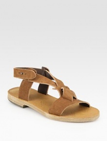 Soft, intertwined leather straps join an adjustable slingback strap. Leather upperLeather lining and soleMade in ItalyOUR FIT MODEL RECOMMENDS ordering one half size up as this style runs small. 