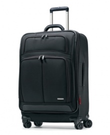 A distinguished bag that knows (and conquers) business matters. Clean, modern lines mix with traditional styling to bring a lasting rugged durability to each and every trip. Smooth-rolling spinner wheels keep up even around the trickiest travel obstacles, while an expanding main compartment, which includes a tri-fold toiletry kit, offers incredible flexibility to packing. 10-year warranty. Qualifies for Rebate A distinguished bag that knows (and conquers) business matters. Clean, modern lines mix with traditional styling to bring a lasting rugged durability to each and every trip. Smooth-rolling spinner wheels keep up even around the trickiest travel obstacles, while an expanding main compartment, which includes a tri-fold toiletry kit, offers incredible flexibility to packing. 10-year warranty. Qualifies for Rebate