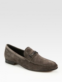 EXCLUSIVELY AT SAKS. Tailored slip-ons in supple suede, distinguished by bridle bit hardware and fine Italian craftsmanship.Leather liningLeather soleMade in Italy EXCLUSIVELY AT SAKS. Tailored slip-ons in supple suede, distinguished by bridle bit hardware and fine Italian craftsmanship.Leather liningLeather soleMade in Italy