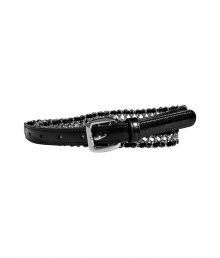 Give your edgy separates an urban-cool upgrade with Steffen Schrauts chain detailed faux-leather belt - Woven chain detailed back, faux-leather front, polished hardware - Layer over casual tees, tailored tops, extra long cardigans, and mini-skirts Give your edgy separates an urban-cool upgrade with Steffen Schrauts chain detailed faux-leather belt - Woven chain detailed back, faux-leather front, polished hardware - Layer over casual tees, tailored tops, extra long cardigans, and mini-skirts