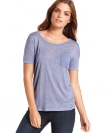 In a slouchy fit, this Kensie top is perfect for a cool, casual look!