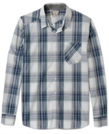Add that little something extra to your casual look with this plaid shirt from Volcom. Add that little something extra to your casual look with this plaid shirt from Volcom.