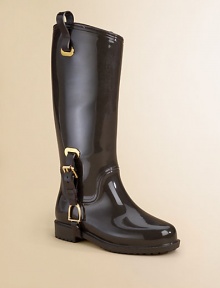 With the look of a classic riding boot, this all-rubber, weatherproof style is richly detailed with decorative buckles, stirrup-shaped hardware and pull-on tabs.Pull-on styling with tabsDecorative hardwareRubber upper and solePadded insoleImported With the look of a classic riding boot, this all-rubber, weatherproof style is richly detailed with decorative buckles, stirrup-shaped hardware and pull-on tabs.Pull-on styling with tabsDecorative hardwareRubber upper and solePadded insoleImported