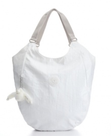 Chic in shape, this great looking bag is ideal for everyday errands or packing up for your next vacation. It's light as a feather, crafted from water-resistant crinkled nylon and holds more than you can imagine. Chic in shape, this great looking bag is ideal for everyday errands or packing up for your next vacation. It's light as a feather, crafted from water-resistant crinkled nylon and holds more than you can imagine.