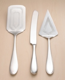 In gleaming 18/8 stainless steel, this server presents savory lasagna in sleek, modern style. Shown at left. In gleaming 18/8 stainless steel, this server presents savory lasagna in sleek, modern style. Shown at left.