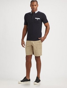 A classic cotton polo with a front patch pocket and seersucker trim. Three-button placketFront patch pocketEmbroidered signature logo on chestCottonMachine washImported A classic cotton polo with a front patch pocket and seersucker trim. Three-button placketFront patch pocketEmbroidered signature logo on chestCottonMachine washImported