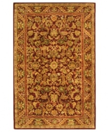 Energetic reds highlight the lush floral motif of this visually impressive area rug from Safavieh. Tufted in India from pure wool, this rug emerges from the annals of antiquity to bring spectacular style and time-honored quality to your home. (Clearance) Energetic reds highlight the lush floral motif of this visually impressive area rug from Safavieh. Tufted in India from pure wool, this rug emerges from the annals of antiquity to bring spectacular style and time-honored quality to your home. (Clearance)