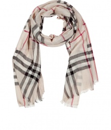 Perfect for taking from day into night, Burberry Londons wool-silk scarf is a chic and versatile way to wear the brands covetable check - Frayed ends - Wrap around elegant looks both indoors and out Perfect for taking from day into night, Burberry Londons wool-silk scarf is a chic and versatile way to wear the brands covetable check - Frayed ends - Wrap around elegant looks both indoors and out