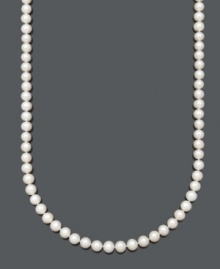 Perfection at its best - a pearl necklace completes any ensemble. Belle de Mer pearl strand features AA+ cultured freshwater pearls (8-9 mm) and a 14k gold clasp. Approximate length: 24 inches. Perfection at its best - a pearl necklace completes any ensemble. Belle de Mer pearl strand features AA+ cultured freshwater pearls (8-9 mm) and a 14k gold clasp. Approximate length: 24 inches.