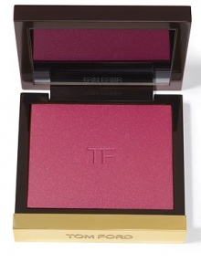 Symmetrical, sculpted cheekbones are vital to creating the Tom Ford look. This sumptuous powder blush delivers layers of possibility, from a sexy glow to a more dramatic, color-rich look. Formulated with spherical pearls and rich emollients, it glides onto skin with the comfort of a cream, achieving outstanding luminosity and a velvety transparency. Symmetrical, sculpted cheekbones are vital to creating the Tom Ford look. This sumptuous powder blush delivers layers of possibility, from a sexy glow to a more dramatic, color-rich look. Formulated with spherical pearls and rich emollients, it glides onto skin with the comfort of a cream, achieving outstanding luminosity and a velvety transparency.