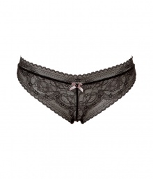 Super sexy Meet Me at the Metro charcoal lace brief - Elegant, supermodel-approved lace brief made of Polyamid and Elastane - Comfortable and sultry - Retro-inspired lace with bow detail - Perfect under every outfit Super sexy Meet Me at the Metro charcoal lace brief - Elegant, supermodel-approved lace brief made of Polyamid and Elastane - Comfortable and sultry - Retro-inspired lace with bow detail - Perfect under every outfit