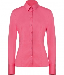 Your workweek style just got more chic with this pink-hued flattering button down from Hugo - Spread collar, front button placket, long sleeves with barrel cuffs, slim tailored fit - Wear with sleek trousers, jeans, or cropped pants