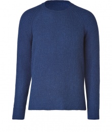 Elegant, streamlined staples anchor any wardrobe, and this blue pullover from Marc Jacobs proves a ready addition to any closet - Crafted from a sumptuously soft, pure alpaca knit - Slim cut fits close to the body - Classic crew neck and subtle, all-over rib trim - Seamlessly transitions from work to weekend and pairs perfectly with jeans, chinos, cords or dress trousers