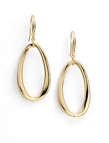 THE LOOKTwisted link accents18k goldplated settingHook backTHE MEASUREMENTLength, about 2¼ORIGINMade in Italy