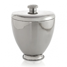 Marked by incredible handcrafting, this ice bucket is embellished with countless molten beads carefully placed by a highly skilled artisan. The look is streamlined, timeless, organic and soulful. Marked by incredible handcrafting, this ice bucket is embellished with countless molten beads carefully placed by a highly skilled artisan. The look is streamlined, timeless, organic and soulful.