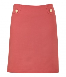 With classic sixties styling, this super chic wool skirt brings retro-inspired appeal to your workweek look - Button tab detailed at waist with gold-tone buttons, A-line silhouette, concealed side zip closure - Pair with a feminine blouse, a cashmere cardigan, and peep-toe pumps With classic sixties styling, this super chic wool skirt brings retro-inspired appeal to your workweek look - Button tab detailed at waist with gold-tone buttons, A-line silhouette, concealed side zip closure - Pair with a feminine blouse, a cashmere cardigan, and peep-toe pumps