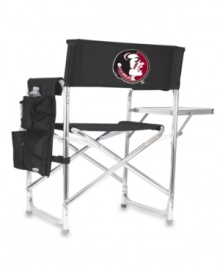 Win or lose, this Picnic Time folding chair keeps college sports fans happy at every game. A side table and detachable armrest caddy with pockets for the remote, soda and snacks mean you never have to step away from the action. Great for tailgate parties and camping, too! Win or lose, this Picnic Time folding chair keeps college sports fans happy at every game. A side table and detachable armrest caddy with pockets for the remote, soda and snacks mean you never have to step away from the action. Great for tailgate parties and camping, too!