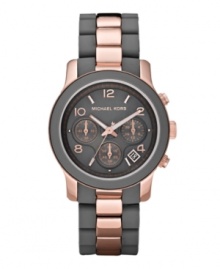 Embrace the unexpected: Michael Kors creates a stunning color combination on this Runway watch.