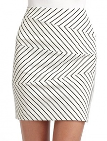 THE LOOKStripe block ponte knitMini silhouetteSide zipper with hook-and-eye closureTHE FITAbout 17 longTHE MATERIAL71% polyester/25% rayon/4% spandexCARE & ORIGINMachine washImportedModel shown is 5'10 (177cm) wearing US size 4. THE LOOKStripe block ponte knitMini silhouetteSide zipper with hook-and-eye closureTHE FITAbout 17 longTHE MATERIAL71% polyester/25% rayon/4% spandexCARE & ORIGINMachine washImportedModel shown is 5'10 (177cm) wearing US size 4.