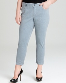 Not Your Daughter's Jeans Plus Size Alisha Skinny Ankle Jeans in Grey