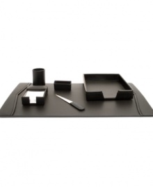 Scratch at least one thing off that to-do list. Conquer clutter with this six-piece desk organizer from Bey-Berk. Scratch at least one thing off that to-do list. Conquer clutter with this six-piece desk organizer from Bey-Berk.