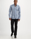 Cool, checked cotton, tailored in a traditional button-down silhouette.ButtonfrontButtoned-down collarCottonMachine washImported