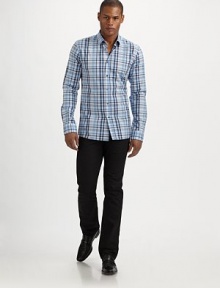 Cool, checked cotton, tailored in a traditional button-down silhouette.ButtonfrontButtoned-down collarCottonMachine washImported