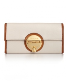 Fall in love with this exquisitely understated design from MICHAEL Michael Kors, featuring rich leather, signature-embossed hardware and contrast trim. It's slim enough to slip inside your favorite bag, yet large enough to accommodate all your essentials. Fall in love with this exquisitely understated design from MICHAEL Michael Kors, featuring rich leather, signature-embossed hardware and contrast trim. It's slim enough to slip inside your favorite bag, yet large enough to accommodate all your essentials.