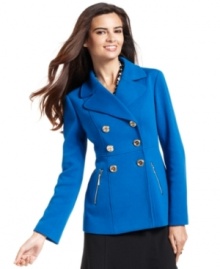 Alfani's cotton pea coat is the perfect piece to transition to chilly weather while keeping your signature style on point! Alfani's cotton pea coat is the perfect piece to transition to chilly weather while keeping your signature style on point!