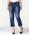 Get set for warmer temps with Seven Jeans' cropped plus size jeans-- wear them cuffed or uncuffed for a versatile look!