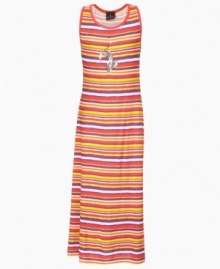 Long-lasting style. Stripes and sequins add flair she'll love with this on-trend maxi dress from Baby Phat. Long-lasting style. Stripes and sequins add flair she'll love with this on-trend maxi dress from Baby Phat.