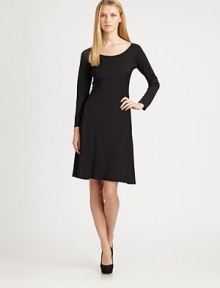 Thanks to a hint of stretch, this jersey dress offers an enviable silhouette. Thanks to its raglan sleeves, this sophisticated style has a touch of athletic charm.ScoopneckRaglan sleevesAbout 37 from natural waist70% rayon/24% polyester/6% spandexDry cleanImported Model shown is 5'10 (177cm) wearing US size Small. 