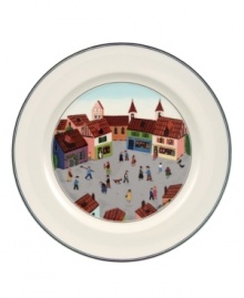 Villagers run errands and exchange news on these quaint Design Naif dinner plates, featuring premium Villeroy & Boch porcelain. Villagers run errands and exchange news on these quaint Design Naif dinner plates, featuring premium Villeroy & Boch porcelain.