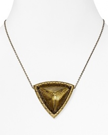 Master mystic charm with House of Harlow 1960's pyramid pendant necklace.