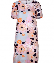 Chic multicolor puff sleeve dress from See by Chloe - Add luxe vintage charm to your day look with this darling dress - Round neck, puff sleeves, all-over print - Pair with ribbed tights, a shawl collar cardigan, and lace up platforms