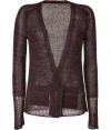 Wear this versatile, feminine cardigan a million times - Created in a wide knit of alpaca and wool for a transparent look and luxurious feel - Features a slim, tailored cut, long, narrow sleeves and two front patch pockets - Dress for work, travel or lunch with the girls - Pair with a black pencil skirt, dress, dress pants or skinny jeans