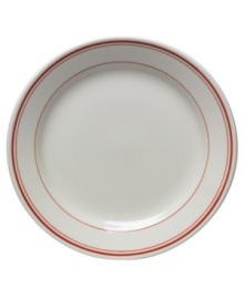 Bring a taste of nostalgia to casual tables with the America's Original Diner collection from Homer Laughlin. A retro-cool pattern in colors that complement Fiesta makes the banded lunch plate an irresistible blast from the past. Ultra-durable china promises to brighten your meals indefinitely. Bring a taste of nostalgia to casual tables with the America's Original Diner collection from Homer Laughlin. A retro-cool pattern in colors that complement Fiesta makes the banded lunch plate an irresistible blast from the past. Ultra-durable china promises to brighten your meals indefinitely.