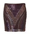 Shimmer into cocktail hour festivities in 2nd Days statement-making beaded mini-skirt - Hidden side zip - Form-fitting - Team with oversized knit tops and sky high heels for maximum impact