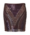 Shimmer into cocktail hour festivities in 2nd Days statement-making beaded mini-skirt - Hidden side zip - Form-fitting - Team with oversized knit tops and sky high heels for maximum impact