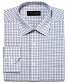 Save the solids for another day. This patterned shirt from Donald Trump brings a new energy to your closet.