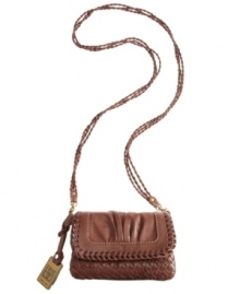 Frye takes country chic to the boho chick with this woven mini purse featuring a pleated flap and a triple-braid crossbody strap. And look inside: the frame compartment and zip pocket keep you organized. Frye takes country chic to the boho chick with this woven mini purse featuring a pleated flap and a triple-braid crossbody strap. And look inside: the frame compartment and zip pocket keep you organized.