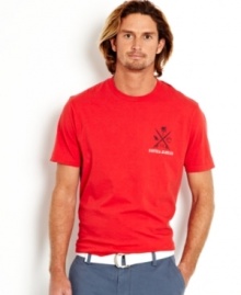 This graphic t-shirt from Nautica gives you coast-to-coast casual style.