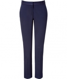 Inject your daytime look with classic chic with these sophisticated pants from Paul Smith - Flat front, belt loops, off-seam pockets, back welt pockets with button, back V-cut-out cropped silhouette - Pair with a feminine blouse, a fitted blazer, and classic pumps