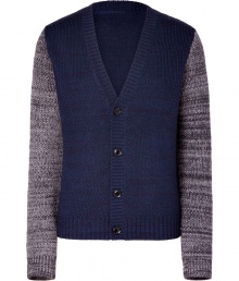 Edgy yet understated, Eduns multicolor cardigan is a cool and easy choice for contemporary daytime looks - V-neckline, variegated tonal grey long sleeves, button-down front - Classic slim straight fit - Wear with denim shirts, tailored trousers and boots Edgy yet understated, Eduns multicolor cardigan is a cool and easy choice for contemporary daytime looks - V-neckline, variegated tonal grey long sleeves, button-down front - Classic slim straight fit - Wear with denim shirts, tailored trousers and boots
