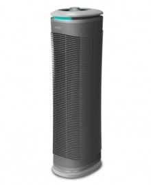 Kick allergens, like smoke, dust and pollen, out of your life. This whisper-quiet air purifier uses a long-lasting HEPA filter to remove up to 99.9% of bacteria from the very air you breathe. Three cleaning speeds and a UV-C light bring pure air into your space. 5-year limited warranty. Model AR-25.