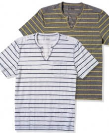 Take your t-shirt style to the next level with these striped shirts from INC International Concepts. Take your t-shirt style to the next level with these striped shirts from INC International Concepts.
